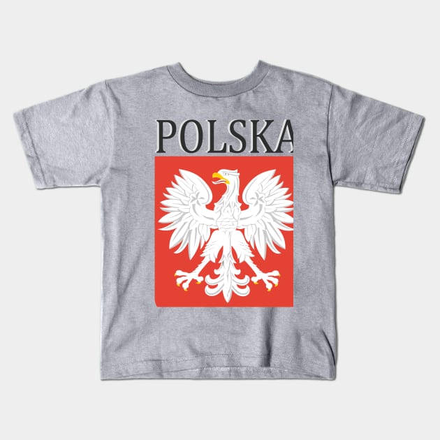 Polska Coat of Arms Kids T-Shirt by General-Rascal